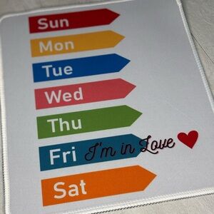 Colorful Weekly Planner Mouse Pad